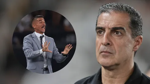 Diego Merino, técnico do Carabobo e Renato Paiva, treinador do Botafogo. Foto: GETTY IMAGES e AGIF