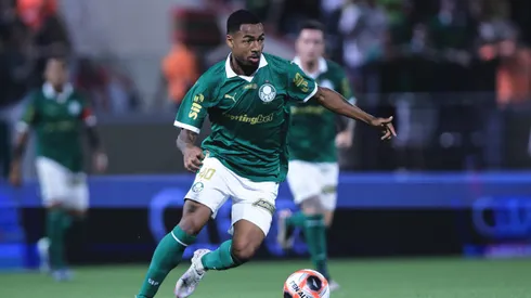 Allan jogador do Palmeiras durante partida contra o Novorizontino no estadio Arena Barueri pelo campeonato Paulista 2025.