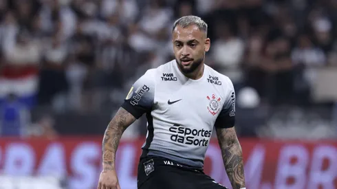 Maycon jogador do Corinthians durante partida contra o São Bernardo no estádio Arena Corinthians pelo campeonato Paulista 2025. Foto: Marcello Zambrana/AGIF
