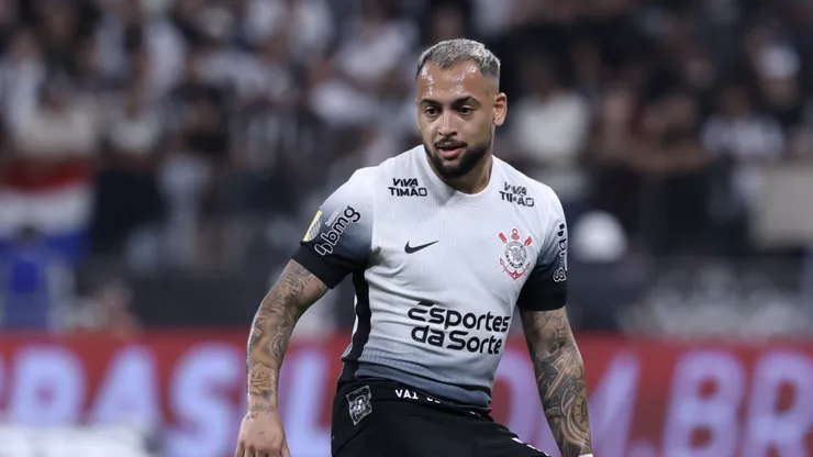 Maycon jogador do Corinthians durante partida contra o São Bernardo no estádio Arena Corinthians pelo campeonato Paulista 2025. Foto: Marcello Zambrana/AGIF