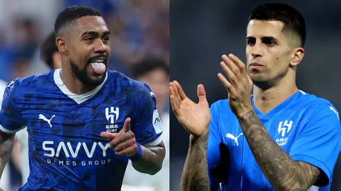 Malcom e João Cancelo, jogadores do Al-Hilal. Foto: GETTY IMAGES