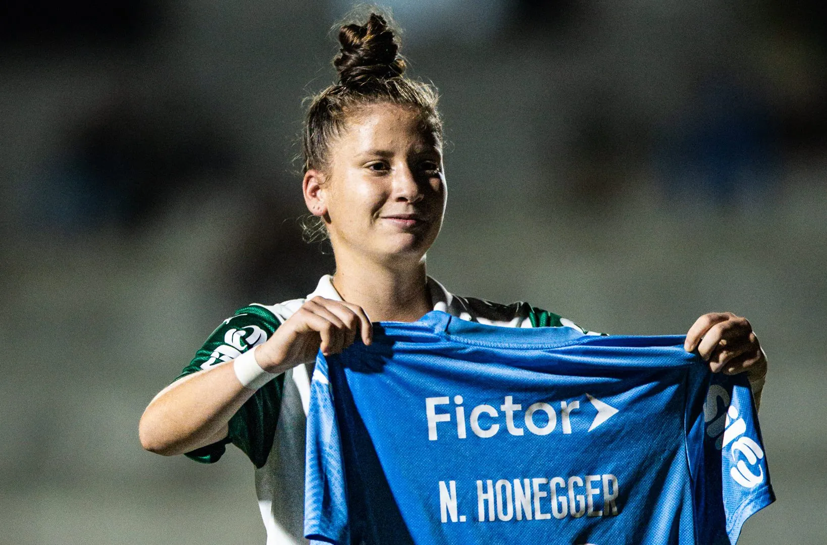 Homenagem para a goleira Natascha, do Palmeiras