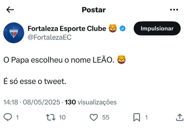 Fortaleza nas redeis sociais.
