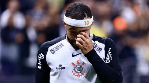 Memphis Depay jogador do Corinthians durante partida contra o America de Cali no estadio Arena Corinthians pelo campeonato Copa Sul-americana 2025. Foto: Marcello Zambrana/AGIF