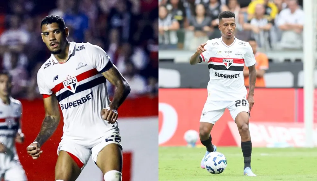 Ruan Tressoldi e Marco Antônio, dupla do São Paulo (Imagem: Marco Miatelo/AGIF / Gilson Lobo/AGIF)
