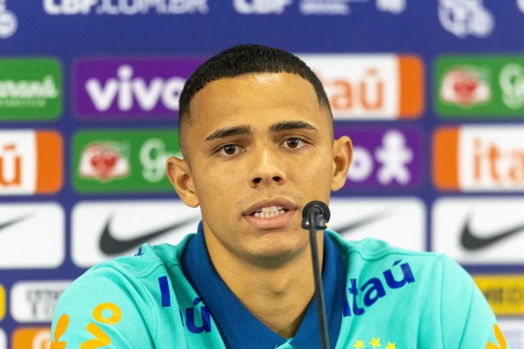 PA – BELEM – 12/11/2024 – SELECAO BRASILEIRA, COLETIVA – Vanderson jogador da selecao Brasileira durante em coletiva de imprensa realizada no Mangueirao. Foto: Fernando Torres/AGIF