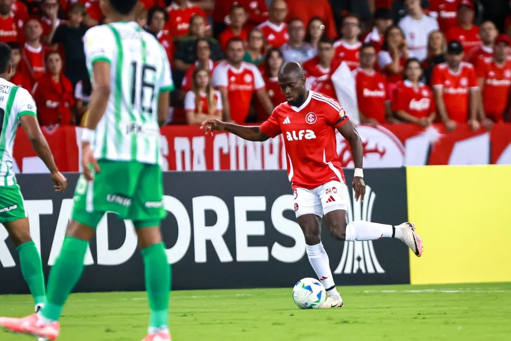Enner Valencia jogador do Internacional durante partida contra o Atletico Nacional no  Beira-Rio pelo campeonato Copa Libertadores 2025. Foto: Maxi Franzoi/AGIF