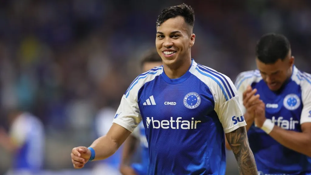 Kaio Jorge comemorando gol pelo Cruzeiro. Foto: Gilson Lobo/AGIF