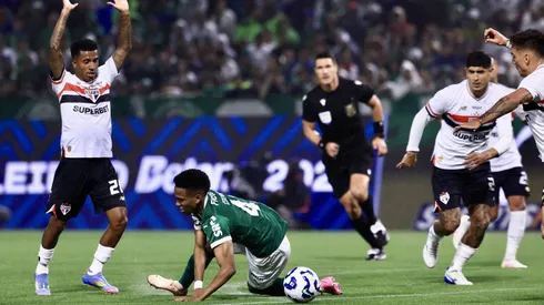 Estevão, em duelo Palmeiras x São Paulo. Marcello Zambrana/AGIF