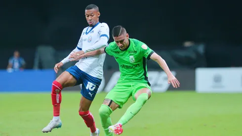 Camilo Candido, jogador do Atlético Nacional durante partida contra o Bahia no estádio Fonte Nova pelo campeonato Copa Libertadores 2025. Foto: Walmir Cirne/AGIF