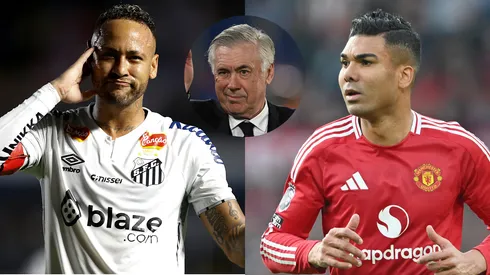 Ancelotti conta com Neymar e Casemiro na Seleção Brasileira. Foto: Getty Images