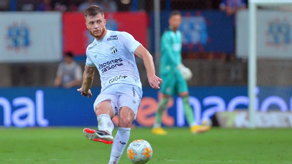 Willian Machado durante partida contra o Bahia na Copa do Nordeste de 2025. Foto: Walmir Cirne/AGIF