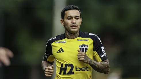 Dudu, atacante do Atlético Mineiro, em treino (Imagem: Paulo Henrique França / Atlético)