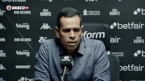 Marcelo Sant'Ana em entrevista coletiva como diretor de futebol do Vasco - Foto: Reprodução/CRVG