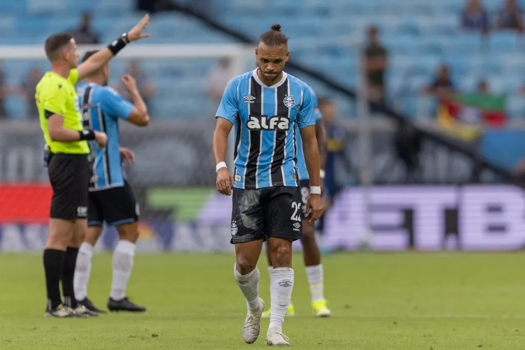 Martin Braithwaite, atacante do Grêmio. Foto: Liamara Polli/AGIF