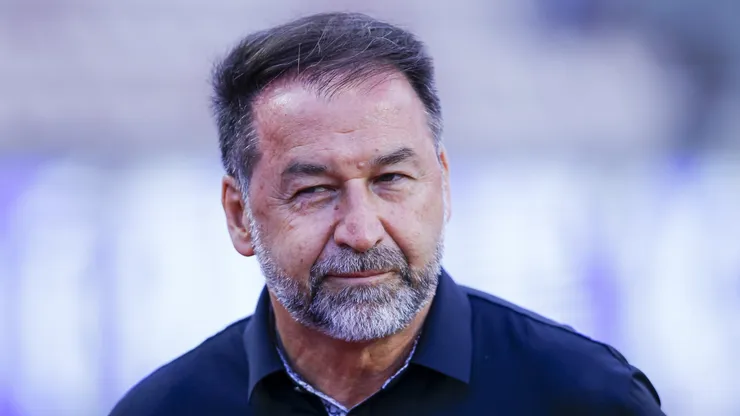 Augusto Melo presidente do Corinthians durante partida contra o Portuguesa no estádio Pacaembu pelo campeonato Paulista 2025. Foto: Marco Miatelo/AGIF