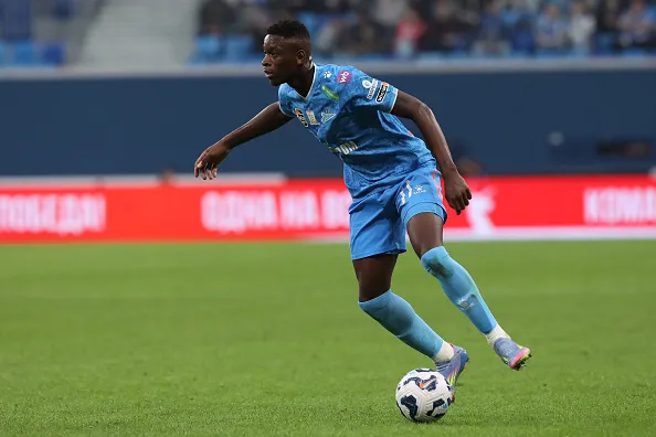 Luiz Henrique em partida do Zenit. (Photo by Mike Kireev/NurPhoto via Getty Images)