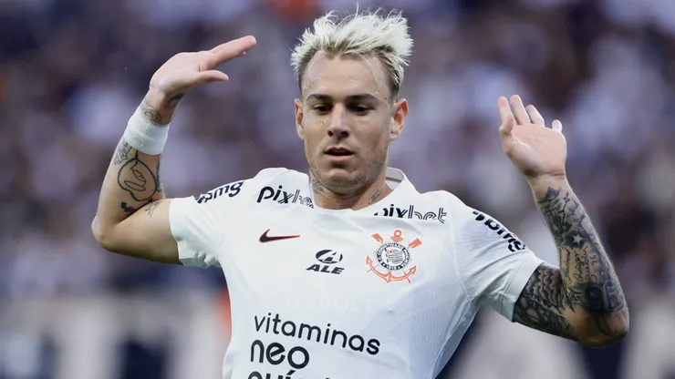 Roger Guedes jogador do Corinthians durante partida contra o America-MG no estadio Arena Corinthians pelo campeonato Copa do Brasil 2023. Foto: Marcello Zambrana/AGIF