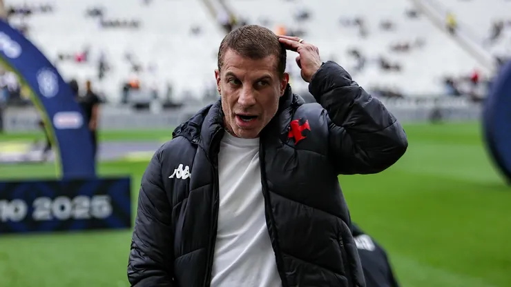 Pedrinho presidente do Vasco antes da partida contra o Corinthians no estádio Arena Corinthians pelo campeonato Brasileiro A 2025. Foto: Fabio Giannelli/AGIF