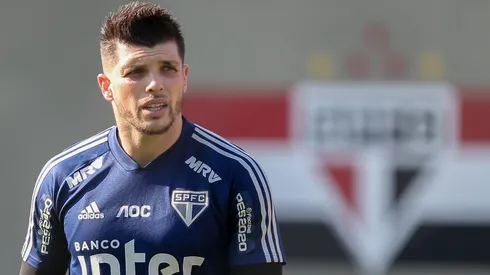 Tiago Volpi durante treino do Sao Paulo no CT Barra Funda.