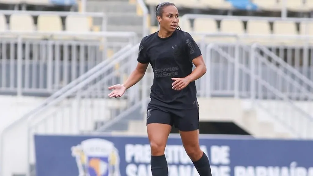 Thais Ferreira atuando com a camisa do Corinthians (Reprodução/Corinthians)