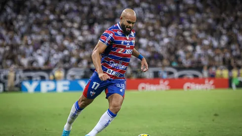 Ze Welison jogador do Fortaleza durante partida contra o Ceara no estadio Arena Castelao pelo campeonato Copa do Brasil 2022.