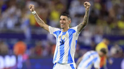 MIAMI GARDENS, FLORIDA – JULY 14: Angel Di Maria of Argentina celebrates following the team's victory during the CONMEBOL Copa America 2024 Final match between Argentina and Colombia at Hard Rock Stadium on July 14, 2024 in Miami Gardens, Florida. (Photo by Buda Mendes/Getty Images)