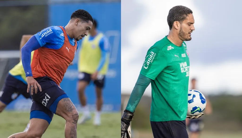 Gilberto, latera, e Ronaldo, goleiro, treinam normalmente (Imagem: Rafael Rodrigues/EC Bahia)