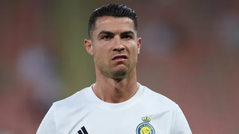 JEDDAH, SAUDI ARABIA – APRIL 30: Cristiano Ronaldo of Al Nassr looks on during the warm up prior to the AFC Champions League Elite Semi Final between Al Nassr and Kawasaki Frontale at King Abdullah Sports City Hall Stadium on April 30, 2025 in Jeddah, Saudi Arabia. (Photo by Yasser Bakhsh/Getty Images)