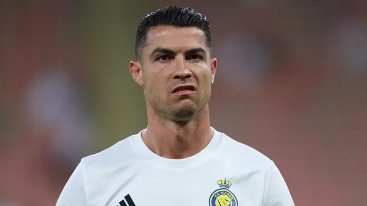 JEDDAH, SAUDI ARABIA - APRIL 30: Cristiano Ronaldo of Al Nassr looks on during the warm up prior to the AFC Champions League Elite Semi Final between Al Nassr and Kawasaki Frontale at King Abdullah Sports City Hall Stadium on April 30, 2025 in Jeddah, Saudi Arabia. (Photo by Yasser Bakhsh/Getty Images)
