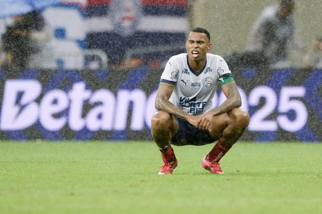 BA – SALVADOR – 03/05/2025 – BRASILEIRO A 2025, BAHIA X BOTAFOGO – Jean Lucas jogador do Bahia durante partida contra o Botafogo no estadio Arena Fonte Nova pelo campeonato Brasileiro A 2025. Foto: Jhony Pinho/AGIF