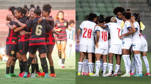 Confira todas as informações do duelo entre Sport x Bahia pelo Brasileirão Feminino (Reprodução/Sandy James/Sport e Alê Torres/Staff Images Woman/CBF)