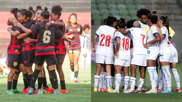 Confira todas as informações do duelo entre Sport x Bahia pelo Brasileirão Feminino (Reprodução/Sandy James/Sport e Alê Torres/Staff Images Woman/CBF)