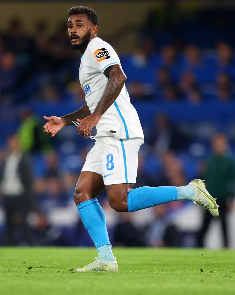 LONDON, ENGLAND – SEPTEMBER 14: Wendel of Zenit Saint Petersburg during the UEFA Champions League group H match between Chelsea FC and Zenit St. Petersburg at Stamford Bridge on September 14, 2021 in London, England. (Photo by Catherine Ivill/Getty Images)