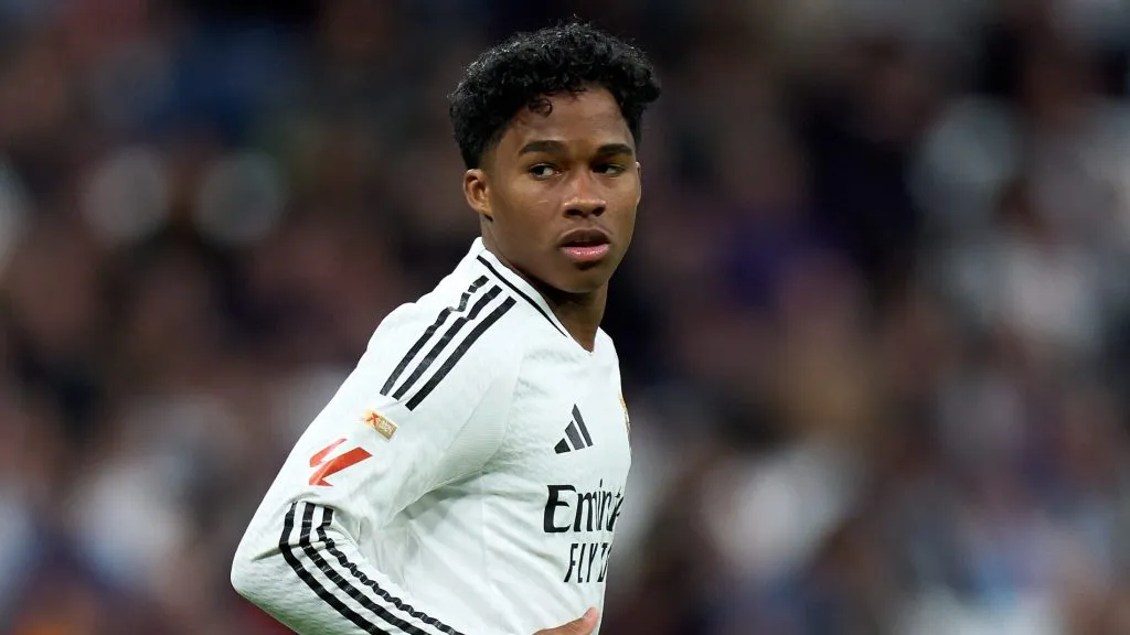 Endrick em partida pelo Real Madrid. (Photo by Angel Martinez/Getty Images)