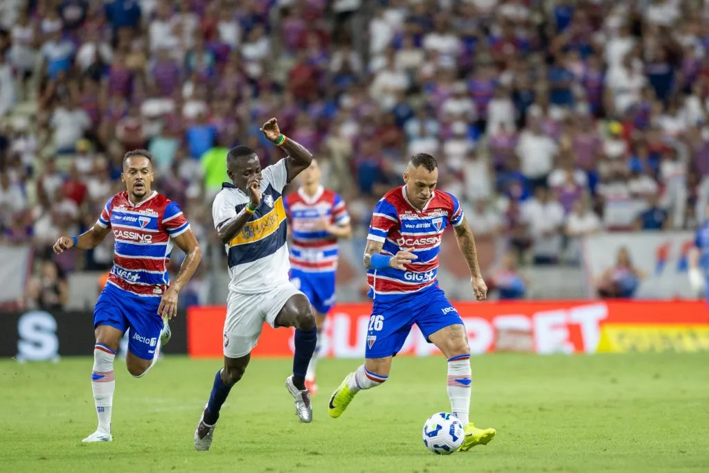 CE – FORTALEZA – 21/05/2025 – COPA DO BRASIL 2025, FORTALEZA X RETRO – Breno Lopes jogador do Fortaleza durante partida contra o Retro no estadio Arena Castelao pelo campeonato Copa Do Brasil 2025. Foto: Baggio Rodrigues/AGIF