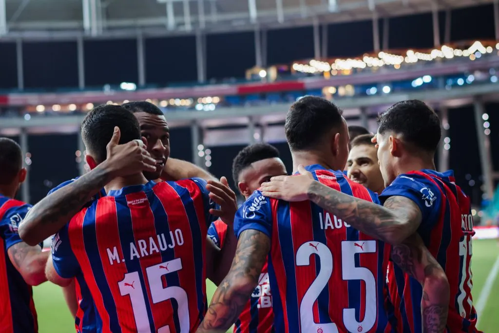 Elenco do Bahia comemora gol contra o Paysandu (Imagem: Letícia Martins/EC Bahia)
