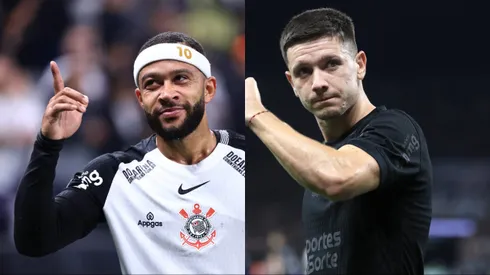Memhpis Depay e Rodrigo Garro, atletas do Corinthians (Imagme:Memphis Depay e Rodrigo Garro, do Corinthians (Imagem: Marcello Zambrana/AGIF)