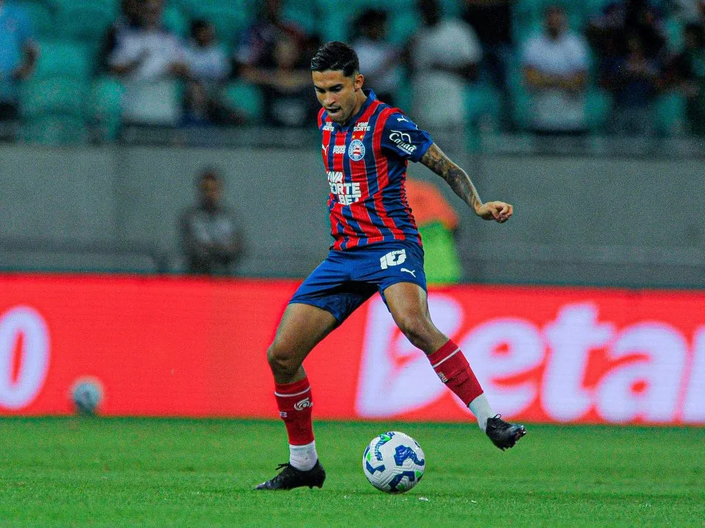 BA – SALVADOR – 21/05/2025 – COPA DO BRASIL 2025, BAHIA X PAYSANDU – Rodrigo Nestor jogador do Bahia durante partida contra o Paysandu no estadio Fonte Nova pelo campeonato Copa Do Brasil 2025. Foto: Jhony Pinho/AGIF