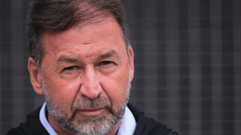 Augusto Melo presidente do Corinthians durante partida contra o Guarani no estadio Arena Corinthians pelo campeonato Paulista 2024.