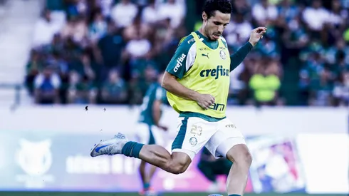 Veiga jogador do Palmeiras durante aquecimento antes da partida contra o Atletico-MG no estadio Brinco de Ouro pelo campeonato Brasileiro A 2024.
