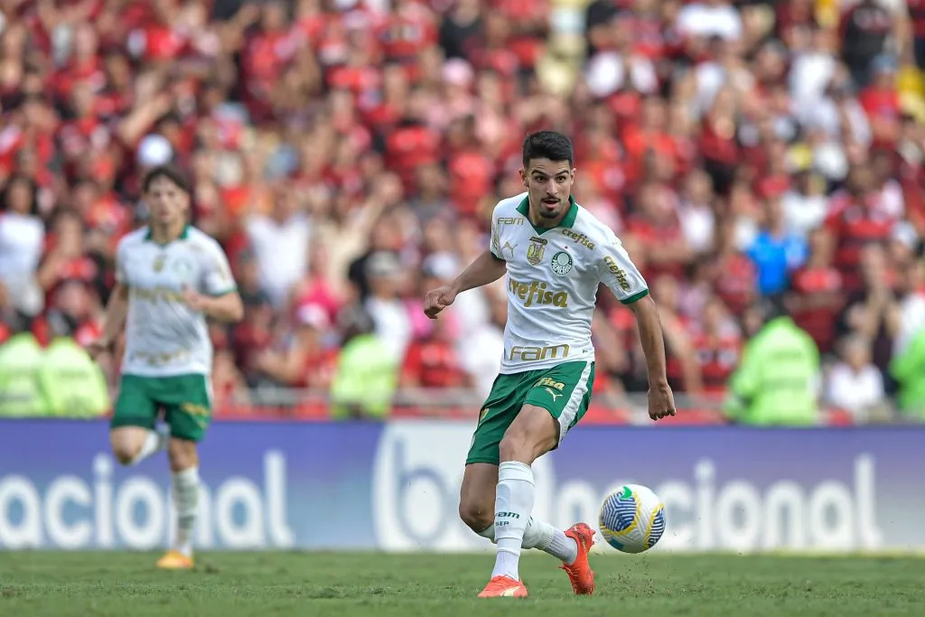 SP – RIO DE JANEIRO – 11/08/2024 – BRASILEIRO A 2024, FLAMENGO X PALMEIRAS – Flaco Lopez jogador do Palmeiras durante partida contra o Flamengo no estadio Maracana pelo campeonato Brasileiro A 2024. Foto: Thiago Ribeiro/AGIF