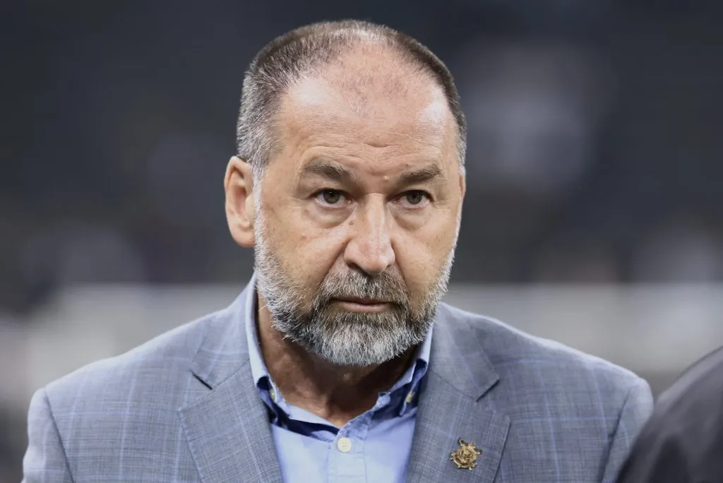 SP – SAO PAULO – 21/05/2025 – COPA DO BRASIL 2025, CORINTHIANS X NOVORIZONTINO – Augusto Melo presidente do Corinthians durante partida contra o Novorizontino no estadio Arena Corinthians pelo campeonato Copa Do Brasil 2025. Foto: Marcello Zambrana/AGIF