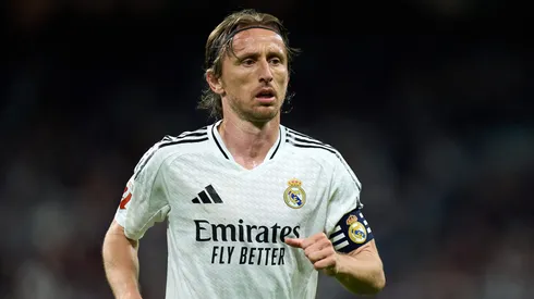 Luka Modrić em partida pelo Real Madrid. (Photo by Angel Martinez/Getty Images)