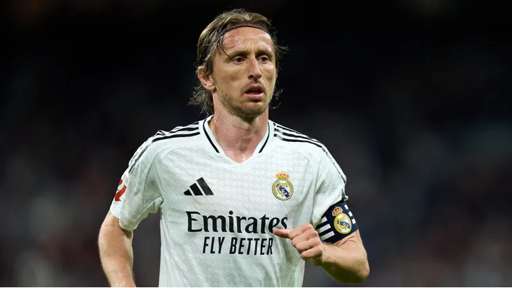 Luka Modrić em partida pelo Real Madrid. (Photo by Angel Martinez/Getty Images)