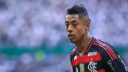 Bruno Henrique jogador do Flamengo durante partida contra o Palmeiras no estádio Arena Allianz Parque pelo campeonato Brasileiro A 2025. Foto: Marcello Zambrana/AGIF