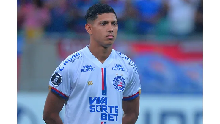 Erick Pulga durante confronto contra o Boston River na Libertadores de 2025.