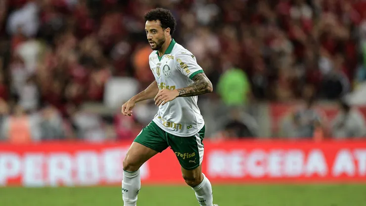 Felipe Anderson jogador do Palmeiras durante partida contra o Flamengo no estadio Maracana pelo campeonato Brasileiro A 2024.