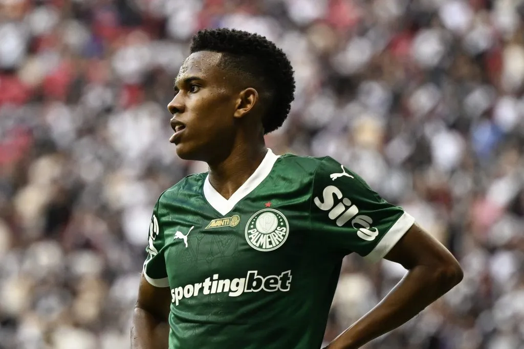 Estêvão, joia do Palmeiras. Foto: Mateus Bonomi/AGIF