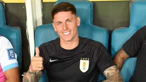Jogador do Uruguai durante partida contra o Brasil no estadio Arena Fonte Nova pelo campeonato Eliminatorias Copa Do Mundo 2026. Foto: Walmir Cirne/AGIF